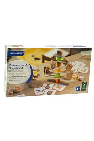 Ideenwelt Wooden Balance Game 29 Pieces 18 Cards
