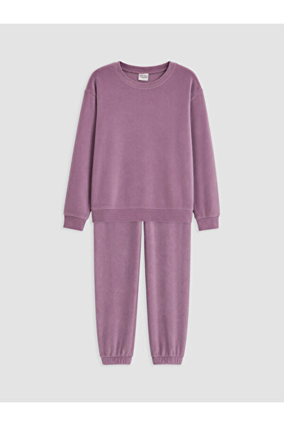 LC Waikiki Set de pijamale din catifea pentru fete Sparkly Choices de la Shin...