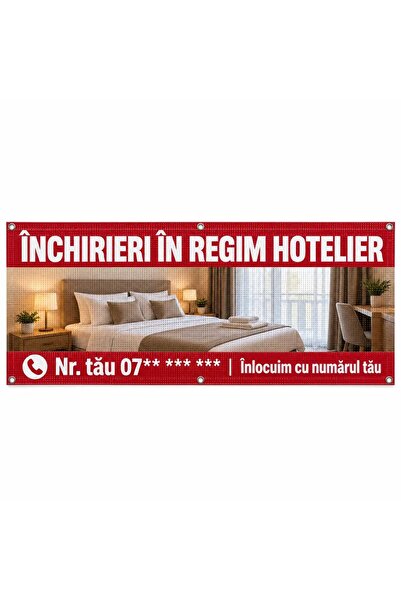 ShopPrint Mesh închirieri în regim hotelier cu numărul tău, 300x120 cm, mesh ...