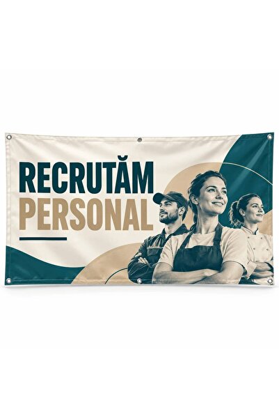 ShopPrint Banner recrutăm personal – model editorial, 200x100 cm, frontlit cu...
