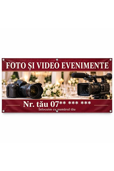 ShopPrint Banner foto și video evenimente cu numărul tău, 200x100 cm, frontli...