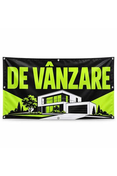 ShopPrint Banner de vânzare – model compact, 100x50 cm, frontlit cu tiv și capse