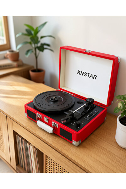 ECRUZ Taşınabilir Pikap 1800 mAh Pil Bluetooth ve SD Kart Destekli