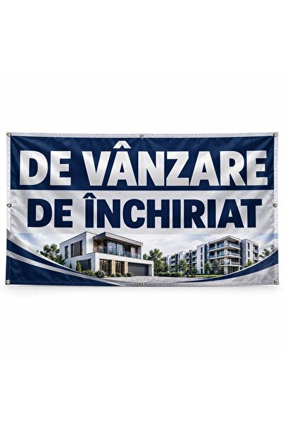ShopPrint Banner de vânzare / de închiriat – model panoramic, 200x100 cm, fro...