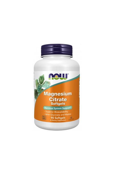 Now Magnesium Citrate 134 mg - Magneziu, 90 capsule moi