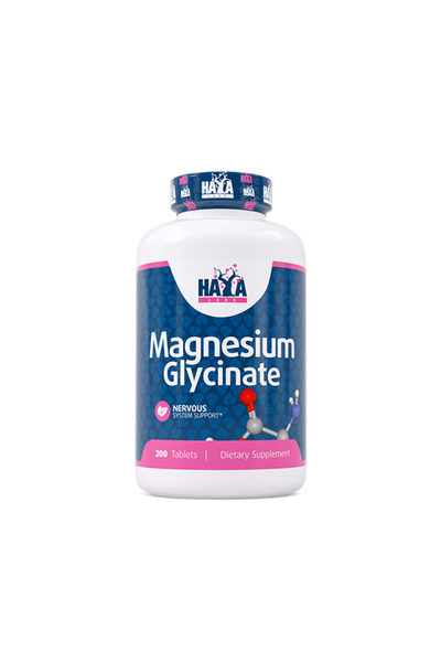 haya labs Glicinat de Magneziu 200 mg - Magneziu, 200 comprimate