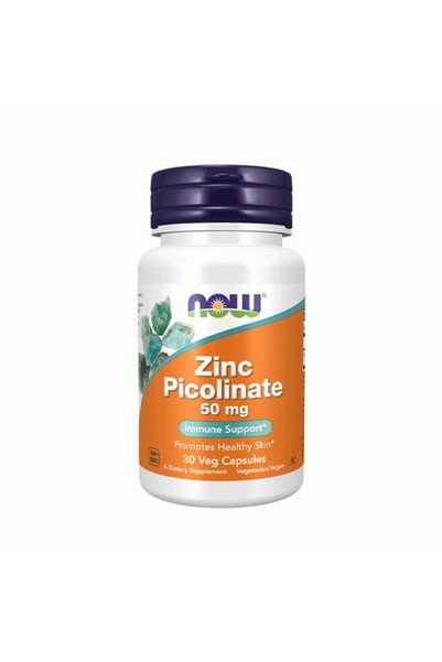 Now Zinc Picolinate 50 mg - Zinc, 30 capsule vegetale