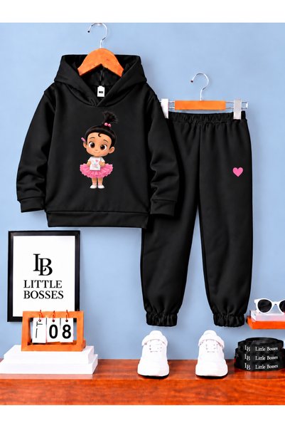 LB little bosses طقم رياضي شتوي للأطفال للجنسين. (ماشا)