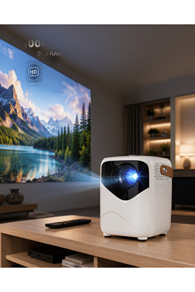ASTRALTECH Taşınabilir 4K Multimedya Projeksiyon Cihazı WiFi Destekli