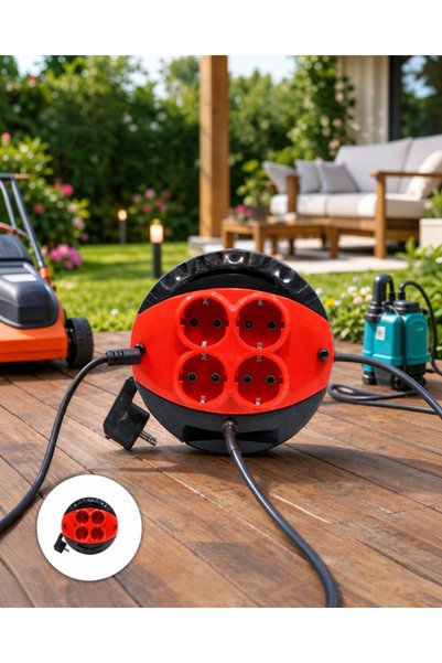 ASTRALTECH 4-Socket Reel with 3 Meters Cable