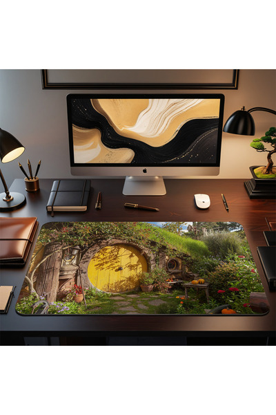 OKTANE Mousepad Deskmat Gaming Hobbit house movie 800x400x4 mm rezistent la a...