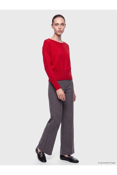LC Waikiki بنطلون نسائي واسع الساق من LCW Comfort