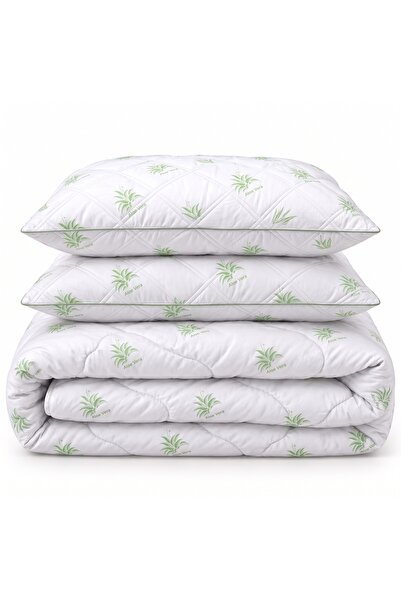 Meltem Winter duvet set 200x220 cm + 2 quilted pillows 50x70 cm, Aloe Vera, S...
