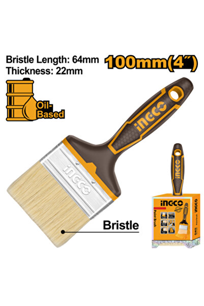 Ingco 4 Inch Anko Durable Bristle Paint Brush and Paint Roller Brush
