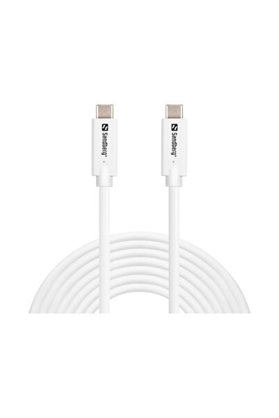 Sandberg 136-76 Cablu USB USB 3.2 Gen 2 (3.1 Gen 2) 5m USB C Alb