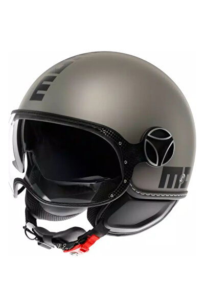 Momo Design MOMODESIGN FGTR EVO MAT TITANIUM FROST / BLACK - CASCĂ JET CU VIZ...