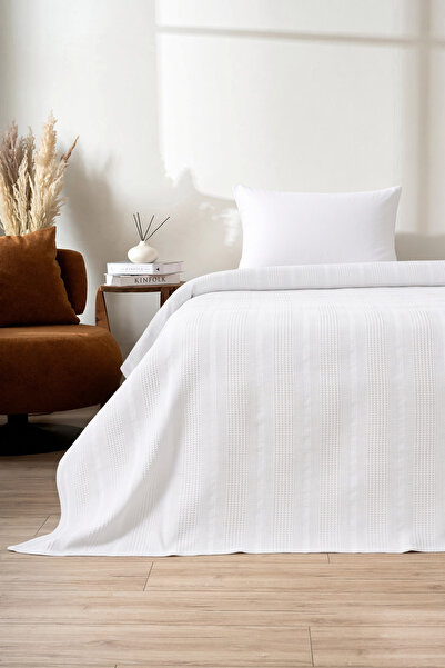 ARMADA HOME White Waffle Bedspread – Single Size