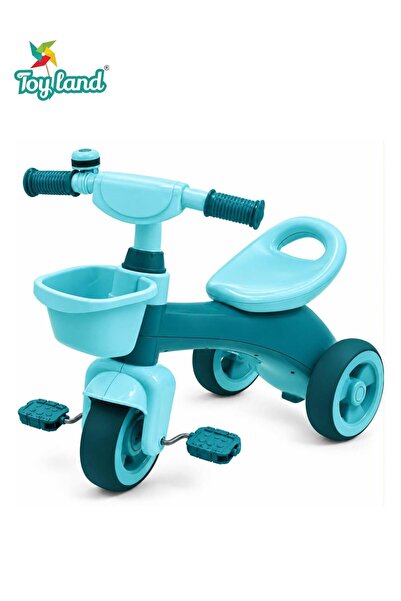 TOY LAND Kids 3-Wheel Pedal Tricycle with Surrounding Seat, Front Storage Bas...