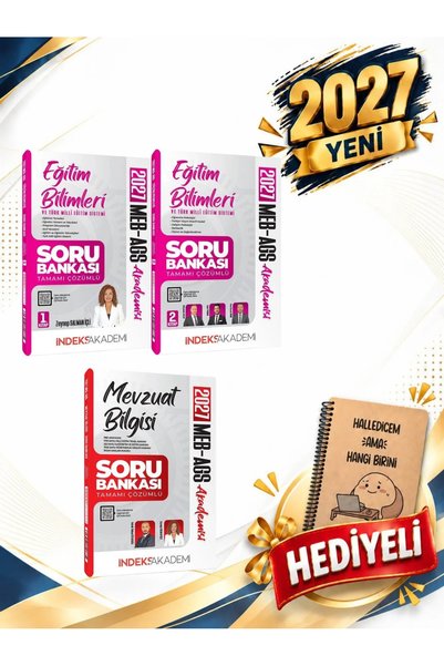 İndeks Akademi 2027 MEB-AGS Eğitim Bilimleri + Mevzuat Bilgisi Soru Bankası 2...