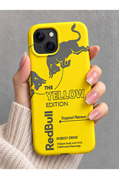 Molly غطاء سيليكون مخملي من الداخل بنمط The Yellow Edition باللون الأصفر لهات...
