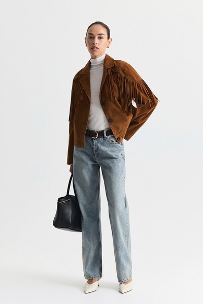 Antioch Yüksek Bel Straight Fit Jean
