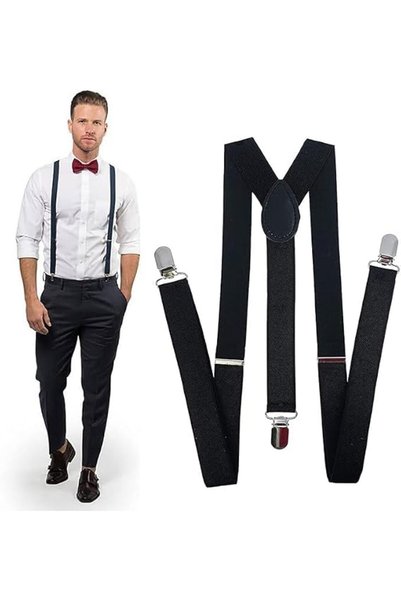HaveLovely Adjustable Y Back Suspenders for Men Women, Elastic Suspender Straps