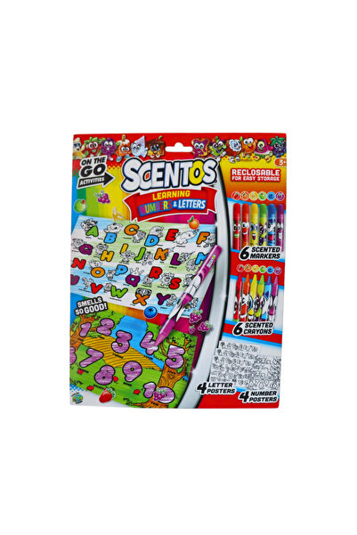 Scentos SCENTED TRAVEL SET, LEARNING NUMBERS AND LETTERS,