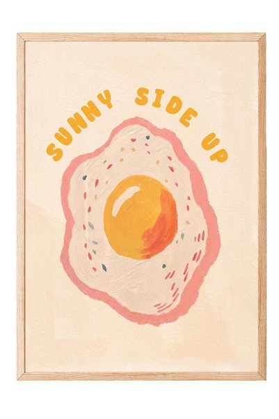 Postifull Sunny Side up Poster – Wooden Framed Artwork No:160332