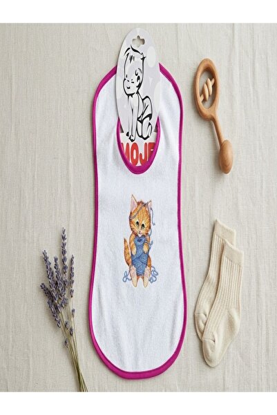 Moje Baby Feeding Bib ++ Cute Cat (Slightly Stained)