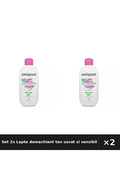 ELMIPLANT Set 2x Lapte demachiant ten uscat si sensibil Skin Moisture, 200 ml,