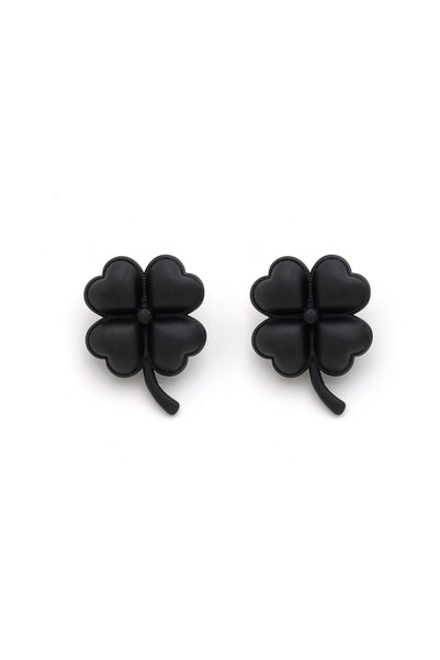 Mon Reve Echo Yonca Black Plated Earrings