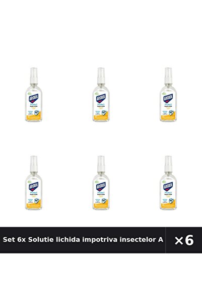 Aroxol Set 6x Solutie lichida impotriva insectelor Protect, 85 ml