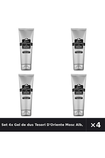Tesori d'Oriente Set 4x Gel de dus Mosc Alb, 250 ml
