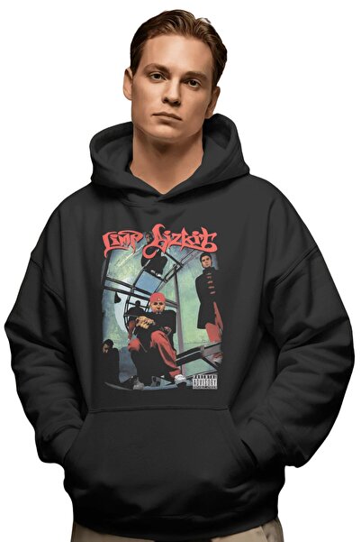 SEVBANO Hanorac premium oversize unisex cu imprimeu frontal Limp Bizkit Rock ...