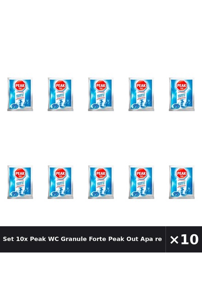 Peak WC Set 10x Granule Forte Peak Out Apa rece, 60g