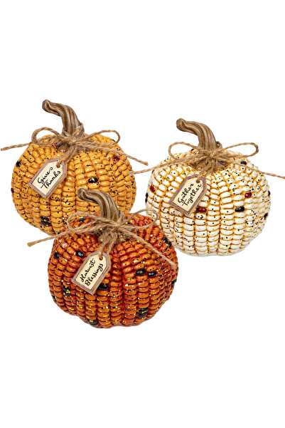 OtherMax Dovleci Decorativi Artificiali Halloween Rășină Portocalii 3 buc 9 c...