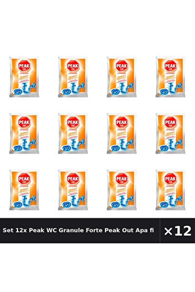 Peak WC Set 12x Granule Forte Peak Out Apa fierbinte, 80g