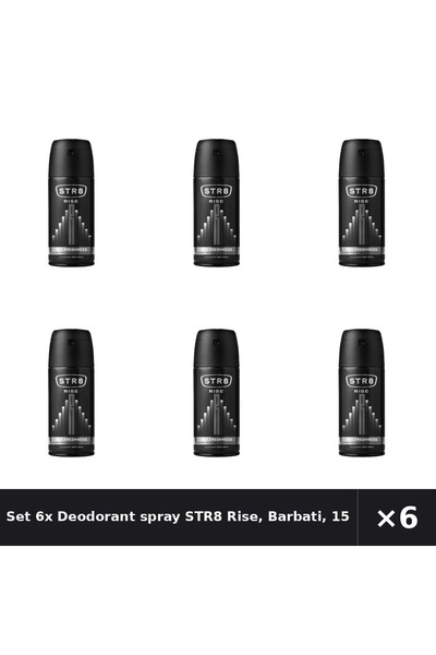 str8 Set 6x Deodorant spray Rise, Barbati, 150 ml