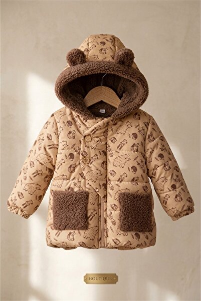 Midimod Front Pocket Fleece Hooded Boys' Coat