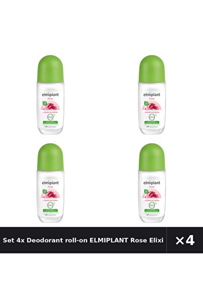 ELMIPLANT Set 4x Deodorant roll-on Elixir de Trandafir, 50ml