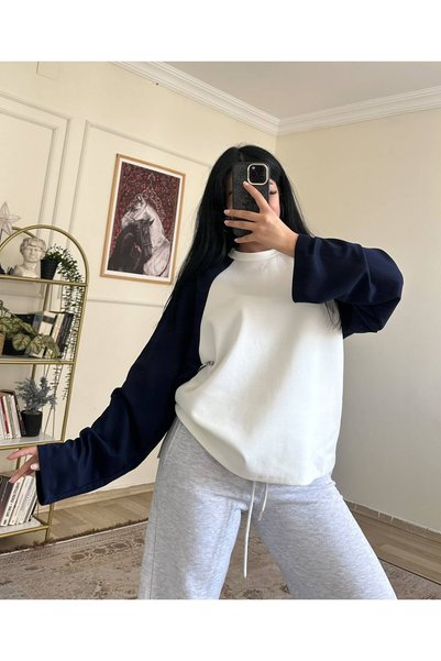 YELZEY BUTİK Oversize İki Renk Sweat