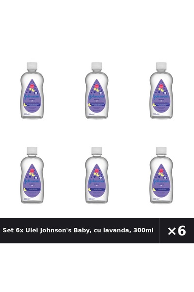 Johnson's Baby Set 6x Ulei Johnson's Baby, cu lavanda, 300ml