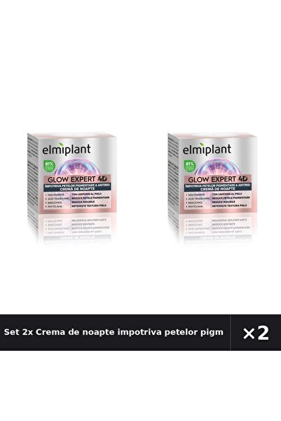 ELMIPLANT Set 2x Crema de noapte impotriva petelor pigmentare Glow Expert 4D,...