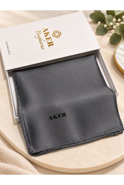 Aker %100 Saf İpek Sura Düz Renk Eşarp