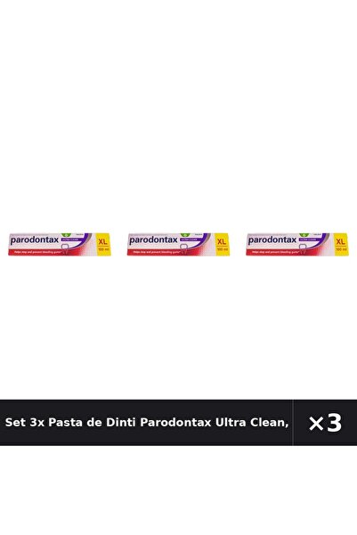 Parodontax Set 3x Pasta de Dinti Ultra Clean, 100 ml