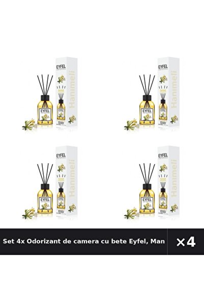 Eyfel Set 4x Odorizant de camera cu bete Eyfel, Mana Maicii Domnului, 120 ml