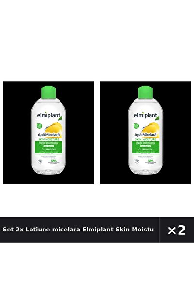 ELMIPLANT Set 2x Lotiune micelara Skin Moisture pentru ten normal & mixt, 400ml