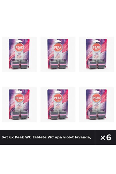 Peak WC Set 6x Tablete WC violetă de apă lavandă, 2x50g