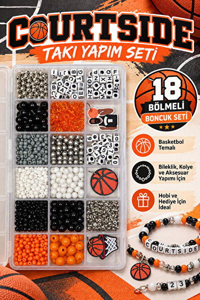 By MO Accessories Set za izradu nakita na temu košarke sa 18 odjeljaka pored ...