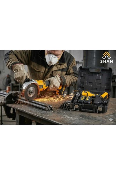Shan 88V Cordless Angle Grinder Kit with Brushless Electric Motor, including ...